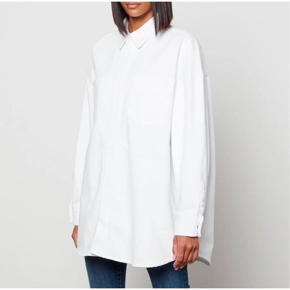 Good American Denim Shacket White Size 1/2 - Picture 5 of 5